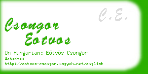 csongor eotvos business card